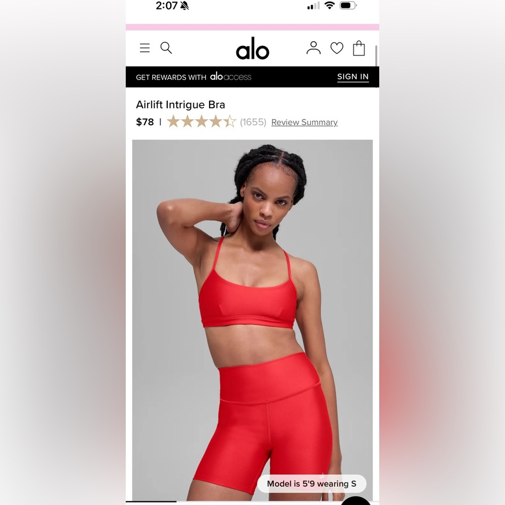 ALO Yoga Red Set